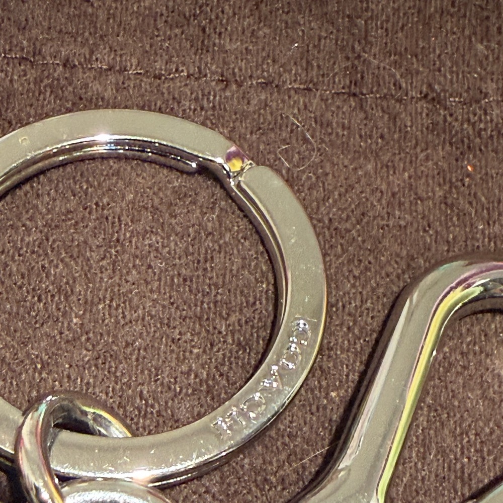 Coach 3D Heart Keychain Bag Charm with Rainbow Edges - Picture 3 of 6